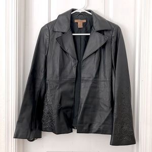 Arden B. 100% black Leather Jacket, size XS